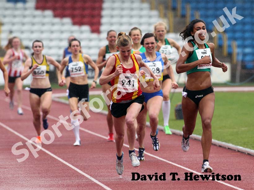 941 Jennifer Walsh (Spenborough) and  Adelle Tracey (Guildford) 800 metres at the 2012 England and North Champs.
